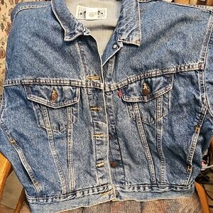 Levi's Authentic Trucker Jean Jacket Size L EUC